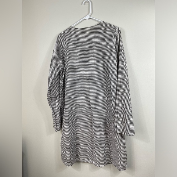 SeeDesign Women's Striped Gray and White Dress Long Sleeve Summer Cotton Size L - Picture 11 of 16